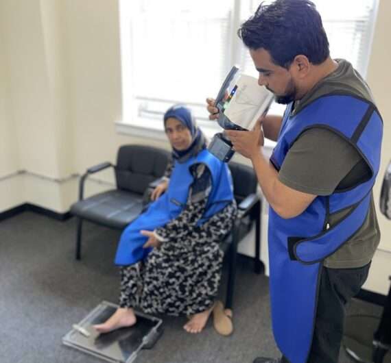 X-ray image of a foot, taken at Alam Podiatry.