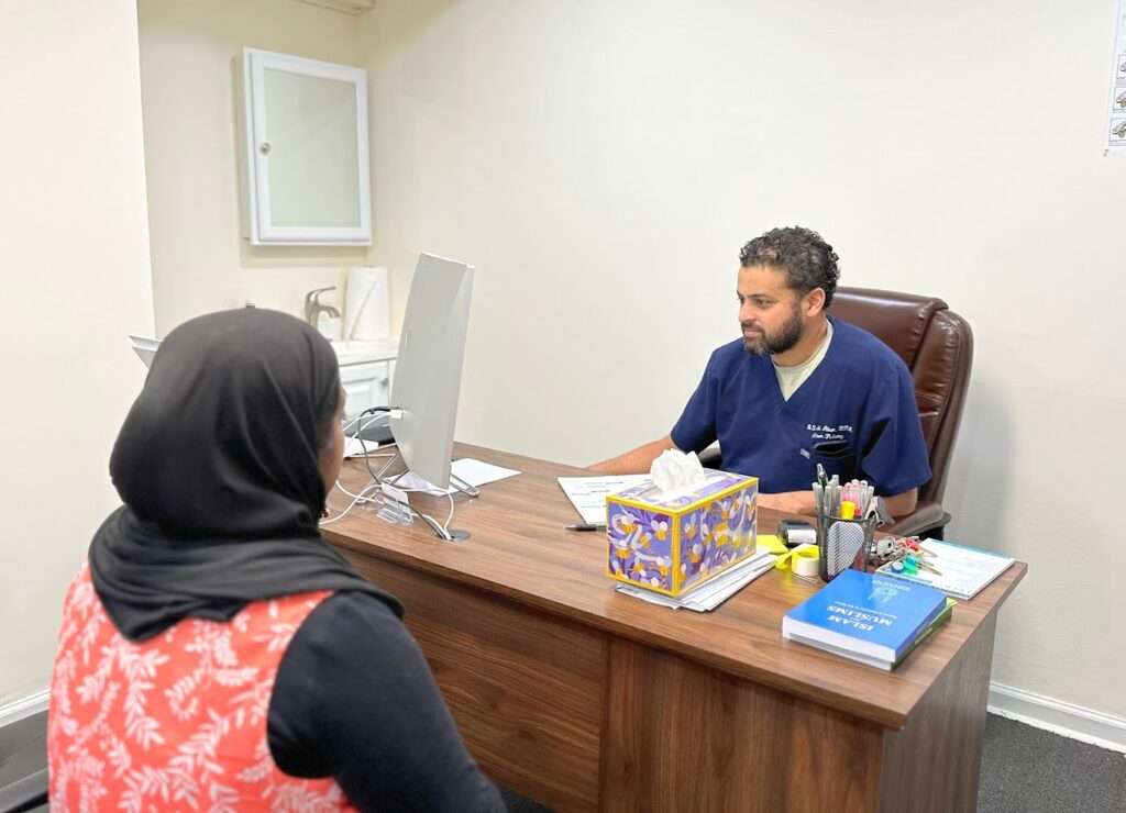 Image of a patient receiving care at Alam Podiatry.